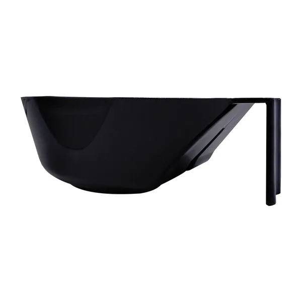 A black double color bowl