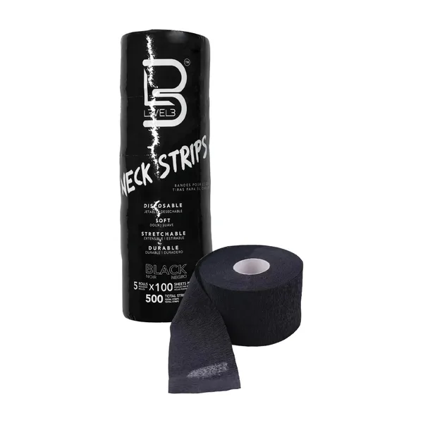 L3VEL3 black neck paper strips